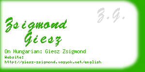 zsigmond giesz business card